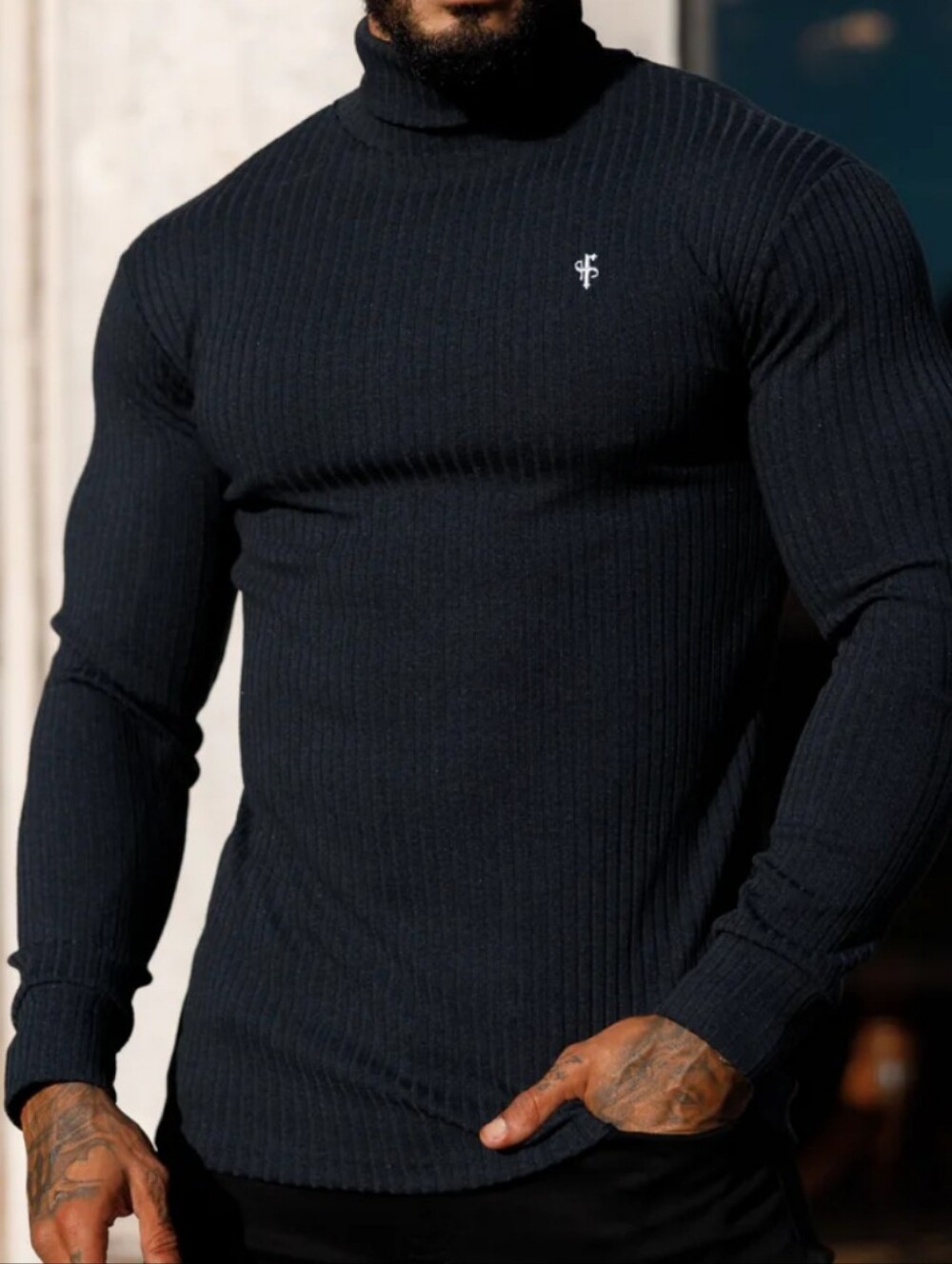 Father Sons Slim Fit Burgandy  Ribbed Turtleneck Sweater Size S